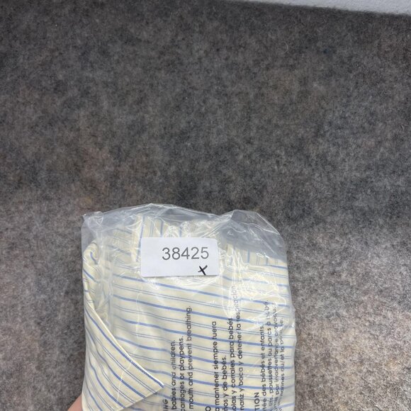 Vintage LL Bean Shirt Womens 16 Blue Striped Long Sleeve Button Hong Kong 90s - Picture 10 of 10